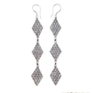 { BRAND NEW/FROM BRAND } Long Drop Hand-created Sterling Silver Earrings